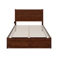 thumbnail image 4 of AFI NoHo 14" Queen Wood Platform Bed Frame with Foot Drawer Storage, Walnut, 4 of 7