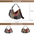 thumbnail image 5 of Hobo Handbags for Women, Retro Multi-Color Splice Cross Body Satchel One Shoulder Bag Casual Canvas Tote Crossbody Bags, 5 of 7