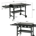 thumbnail image 7 of Ktaxon Propane Grill Gas Griddle Foldabel,Portable,Gas Cooking Station with Folding Legs,Wheels,Shelf,60,000BTU, 7 of 7