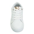 thumbnail image 3 of Kensie Girl Girls Lace Up Casual Sneakers, Little Kids, White Rosegold, 4, 3 of 6