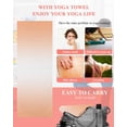 thumbnail image 5 of LightSalmon Ombre Yoga Towel for Hot Yoga Non Slip, Modern Gradient Abstract Art Yoga Mat Towel Absorbent Yoga Sweat Towels Microfiber Hot Yoga Blanket for Bikram Pilates 26"x70", 5 of 7