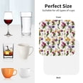 thumbnail image 6 of Lsque Tulips Flowers Pattern 4" Drink Coasters Set of 4, PVC Leather Absorbent Coasters, Table Coaster Set Decorative Coffee Cup Coasters Housewarming Gift -Square, 6 of 6