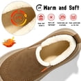 thumbnail image 3 of Knivor Platform Slip On Ankle Bootie Slippers for Women Fleece Lined Thick Sole Closed Back Warm Winter Bootie Slippers for Indoor Outdoor Daily Wear, 3 of 9