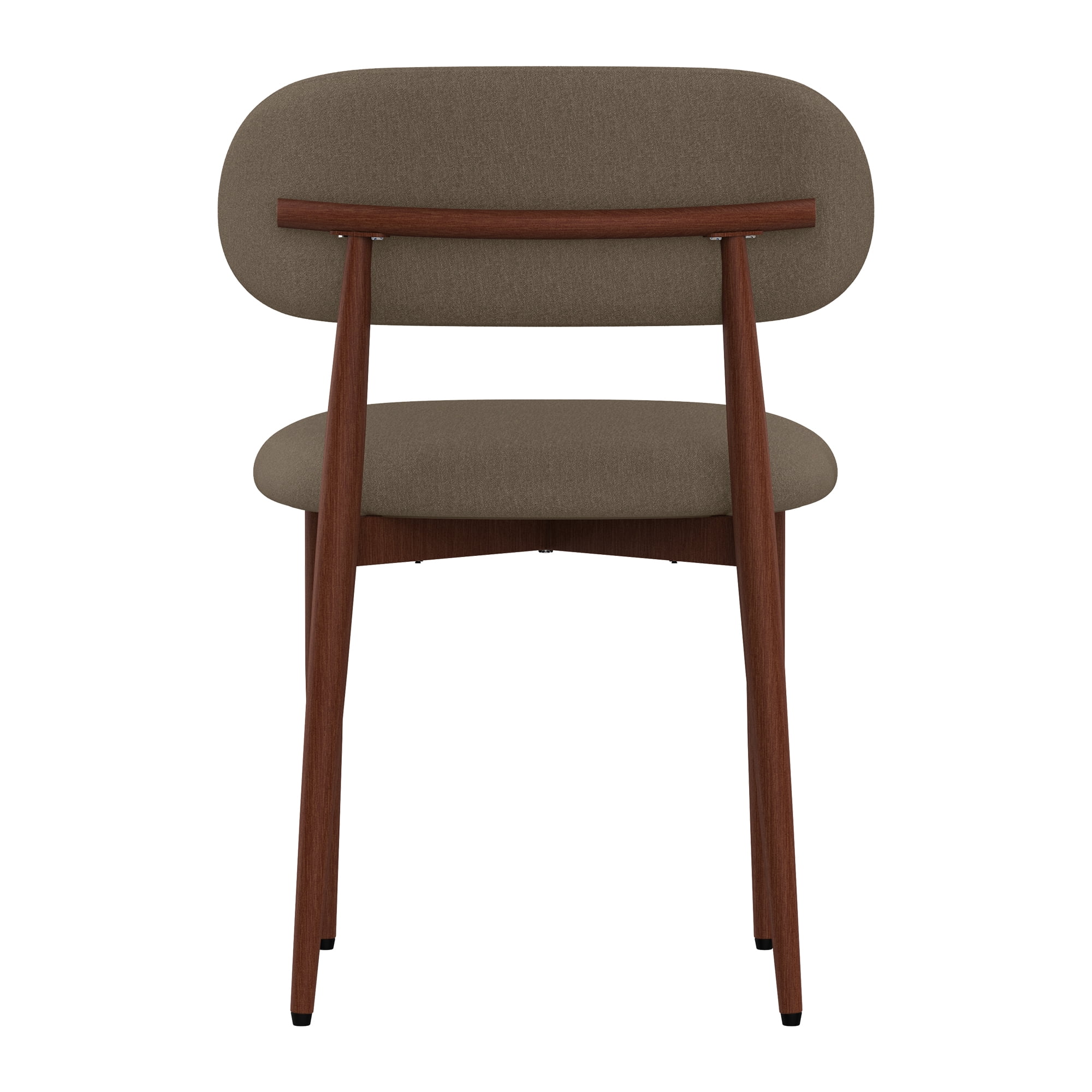 Mintazer Modern Upholstered Dining Chairs Set of 2, Minimalist Padded Kitchen Chairs with Chenille Fabric & Non‑Slip Foot Pads for Dining Room Kitchen Small Apartment, Coffee