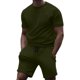 thumbnail image 2 of Conjuntos cortos Cagnkofi para hombre, conjuntos de 2 piezas, chándales de verano, camisetas y pantalones cortos casuales de manga corta con cuello redondo, chándal, 2 of 6