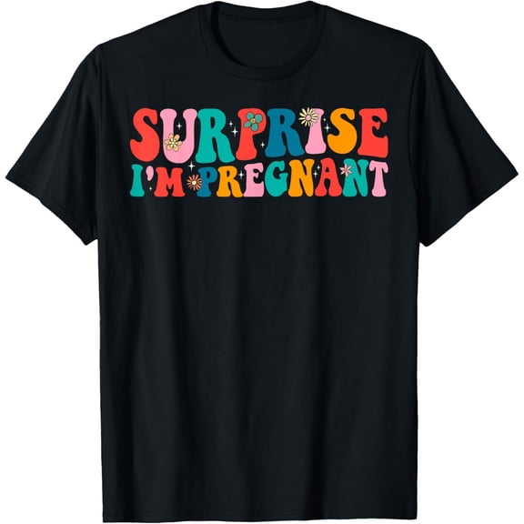 Exquisite and comfortable-Surprise I'm Pregnant - Pregnancy Announcement Women Retro T-Shirt