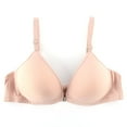 thumbnail image 1 of Women Push Up Bra Front Closure Wire Free Seamless Racerback Bra Gather Underwear, 1 of 4