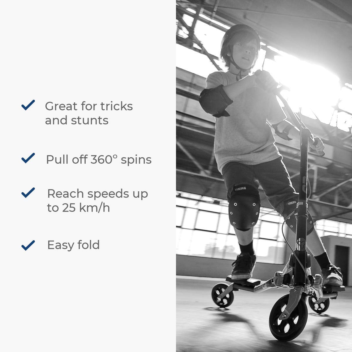 Yvolution Y Fliker Carver C3 Foldable Wiggle Drift Scooter for