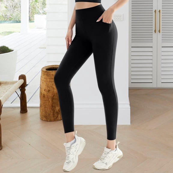 Heathyoga Leggings with JIANLAI Womens High Waist Full Length Leggings With Side Pockets Soft Stretch Workout Yoga Pants Breathable Elastic Casual Running Fitness Daily Active Bottoms