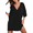 B-Black, variant on Nightgowns for Women Sleepshirt Pajama Dress Loungewear Deep V Neck Nightshirt Casual Loose Comfy Sleepwear Black