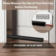 thumbnail image 2 of Huchen Door Draft Stopper Under Door Noise Blocker Door Sweep Weather Stripping Door Seal Guard Soundproofing 30" to 36" Adjustable Door Stopper for Bottom of Door (Black), 2 of 6