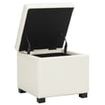 thumbnail image 5 of SAFAVIEH Jonathan Modern Glam Single Upholstered Flip Top Ottoman, Off-White, 5 of 10