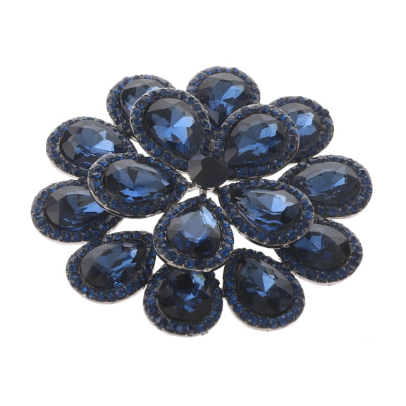 Crystal Flower Brooch