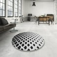 thumbnail image 3 of Ahgly Company Indoor Round Patterned Platinum Gray Novelty Area Rugs, 6' Round, 3 of 6
