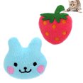 thumbnail image 2 of 2PCS Catnip Toy Plush Pineapple Rabbit Strawberry Fish Cat Toy Cat Chew Toy, 2 of 10