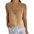 thumbnail image 2 of Bixock Summer Women Tops,Tank Tops for Women,Blouse for Women Solid Color V Neck Sleeveless Casual Basic Daily Wear Lightweight Soft Shirts, 2 of 6