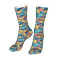thumbnail image 6 of KLL Colorful Fish 1 Print Womens Crew Socks Athletic Middle Tube Long Socks Novelty Socks Gifts For Men, 6 of 7