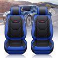 thumbnail image 2 of Novashion Universal Car Seat Cover, PU Leather Comfortable Breathable Front Cushion Mat, Side Airbag Compatible and Back Storage Bag Design, All Season for Most Car Truck SUVs Van, 2 Pieces, 2 of 8