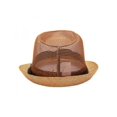 thumbnail image 6 of Mens Womens Beach Sun Straw Panama Fedora Summer Flat Brim Hat Big Brim Band Cap, 6 of 8