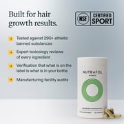 Nutrafol Women's Hair Growth Supplements, for Women 18-44 Years Old, Clinically Tested for Visibly Thicker, Stronger Hair, 100% Vegan Ingredients, Dermatologist Recommended - 1 Month Supply