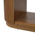 thumbnail image 4 of EUROCO 58" Modern Console Table, 3-Tier Sofa Table Behind Couch Accent Tables with Open Shelf & Elegant Wood Grain,Hallway Table for Living Room,Brown, 4 of 8