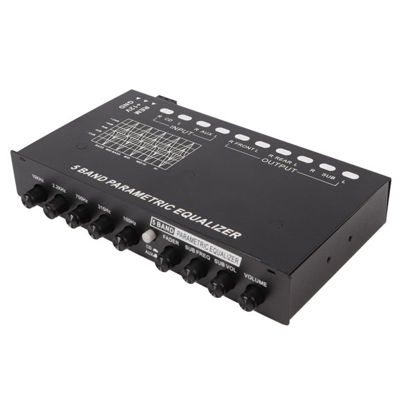 Amplificador de Coche EQ 5 Bandas Transmisión Estable Ajuste Preciso para Vehículo