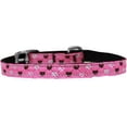 thumbnail image 2 of Mirage Pet Argyle Hearts Nylon Dog Collar with classic buckle 3/8" Bright Pink Size 12, 2 of 2