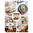 thumbnail image 3 of Fall Maple Leaves Cloth Napkins Set of 6 Reusable Dinner Napkins, Happy Thanksgiving Pumpkins Country Plank Cocktail Napkin Washable Table Napkins for Wedding/Holiday Party/Baby Shower 20"x20", 3 of 7