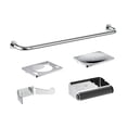 thumbnail image 1 of Juego de 5 Accesorios Metálicos para Baño con Kit de Instalación, Cromo, Primo Esencial, IUSA, 1 of 3