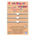 thumbnail image 1 of 3PCS Back To School Season Stainless Steel Bracelets Hollowed Out Set With Card Rope Woven Bracelets, 1 of 8