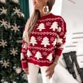 thumbnail image 4 of Cardigan de Noël pour Femmes Pull Chaud d'Hiver Doux Mi-Long Veste Décontractée de Noël Tricotée Mode Pull Col Rond Tricoté, 4 of 7