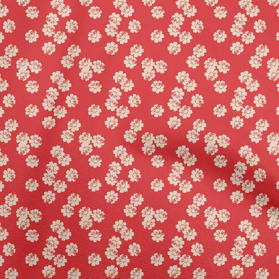 oneOone Rayon Red Fabric Florals Quilting Supplies Print Sewing Fabric By The Yard 56 Inch Wide-Z2