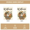 thumbnail image 6 of diyeu Fall Garden Flag 12x18 Inch Double Sided Outside, Autumn Floral Pumpkins Welcome Yard Outdoor Flag, 6 of 6