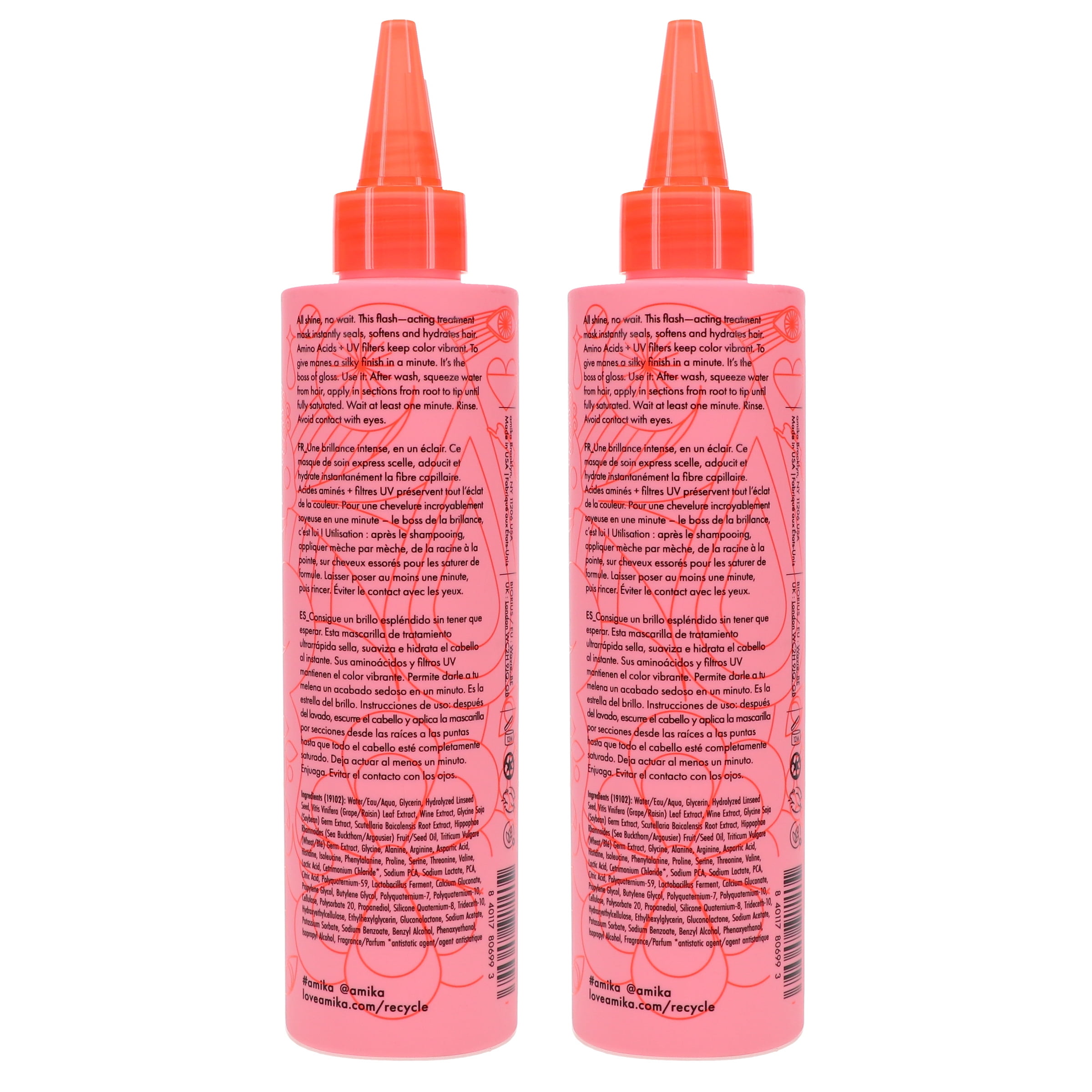 Amika Flash Instant Shine Mask 6.7 oz 2 Pack