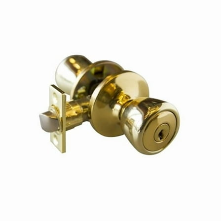 Terrace 6 Way Latch Entry Door Knob, Polished Brass