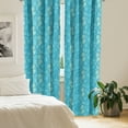 thumbnail image 3 of Ambesonne Ocean 4-Panel Curtains, Scallop Sea Shells Aquatic, 56"x95", Sky Blue Beige, 3 of 4