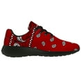 thumbnail image 4 of Customuart Paisley Shoes Men Fashion Sneakers Red Size 7, 4 of 5
