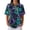 Dark Blue, variant on Plus Size Women Waffle Knit Fall Tops Hawaiian Button Down Shirts for Women Polo Shirts Long Sleeve V Neck Loose Fit Tun