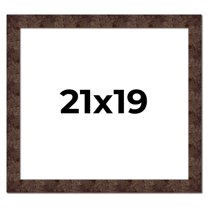 21x19 Frame Brown Burl Real Wood Picture Frame Width 1.625 Inches | Interior Frame Depth 0.5 Inches
