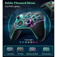 thumbnail image 3 of Mando inalámbrico Bluetooth para PC y Switch: compatible con Steam, Android e iOS, incluye adaptador inalámbrico USB, cuenta con iluminación RGB y joysticks y gatillos con efecto Hall, 3 of 8