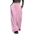 thumbnail image 2 of purcolt Womens Wide Leg Dress Pants Pull On Stretchy Work Pants High Waisted Business Casual Palazzo Pants Trousers with Pockets, 2 of 7