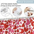 thumbnail image 4 of Red Pink Hearts Shower Curtain Valentine''s Day Bathroom Curtain Set Sweet Love Polyester Fabric Bathtub Decor with 12 Hooks 72x72 Inches, 4 of 6
