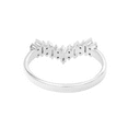 thumbnail image 4 of Rachel Koen Baguette Round Cut Diamond V Shaped Ring 14K White Gold 0.29Cttw, 4 of 6