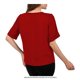 thumbnail image 2 of Blusa George para Mujer, Blusa Manga Corta Pliegue y Cuello Redondo Vino  Talla 42, 2 of 4