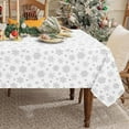 thumbnail image 1 of Christmas Table Cloth 60 x 84 Inch, Waterproof White Silver Snowflake Tablecloth Rectangular, Washable Xmas Table Cover Spillproof Winter Table Cloths Cover for Holiday Christmas Decorations, 1 of 5