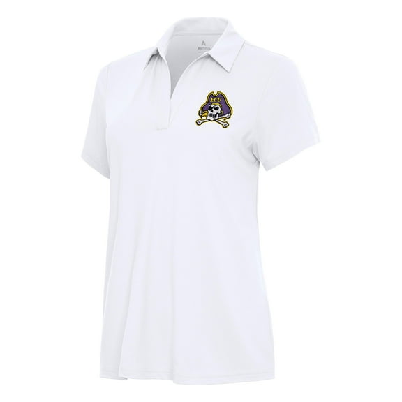 Women's Antigua White ECU Pirates Era Polo