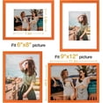 thumbnail image 3 of Vittanly 9x12 Picture Frame, Display Pictures 6x8 with Mat or 9x12 without Mat, Premium Material with Shatter Resistant Plexiglass, Photo Frame for Wall or Table Top Display, Orange, 1 Pack, 3 of 6