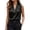 Black, variant on Dweltoz Women's Wrap V Neck Sleeveless Satin Blouse Elegant Overlap Collar Draped Tank Tops Dressy Casual Soft Comfy Shirts,White M