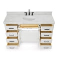 thumbnail image 5 of Ariel Hepburn 61 In. Oval Sink Vanity With 1.5 In. Carrara White Countertop In White, 5 of 10