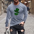 thumbnail image 2 of Maean St Patricks Day Shirt for Men Long Sleeve Fashion T-Shirt Mens Big and Tall Tops Clothes, 2 of 5